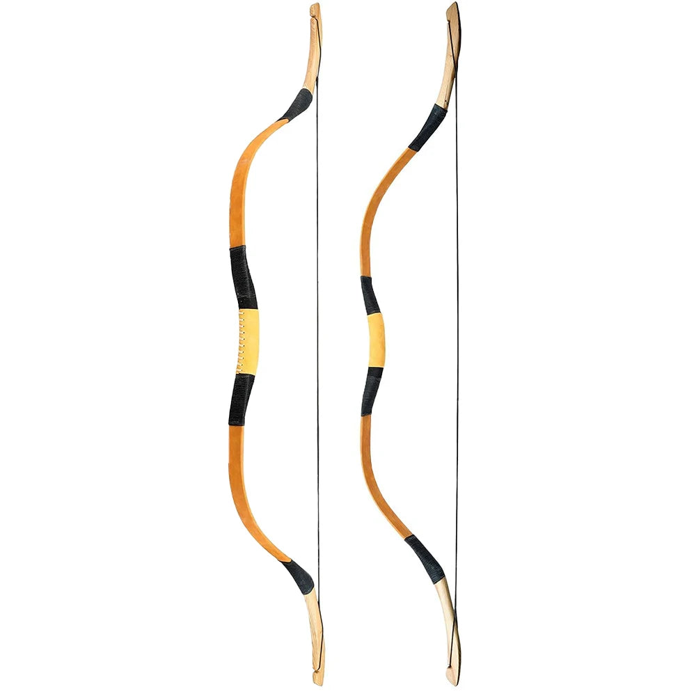 54'' Longbow Outdoor Archery Fiberglass Recurve Bow Set Horseback Shooting Mongolian Bow