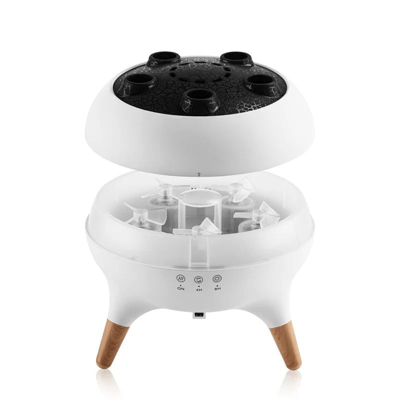 New Arrival 250ml Ultrasonic Flame Aroma Diffuser Jellyfish Spray Humidificador with Remote Control for Desktop Car & Hotel