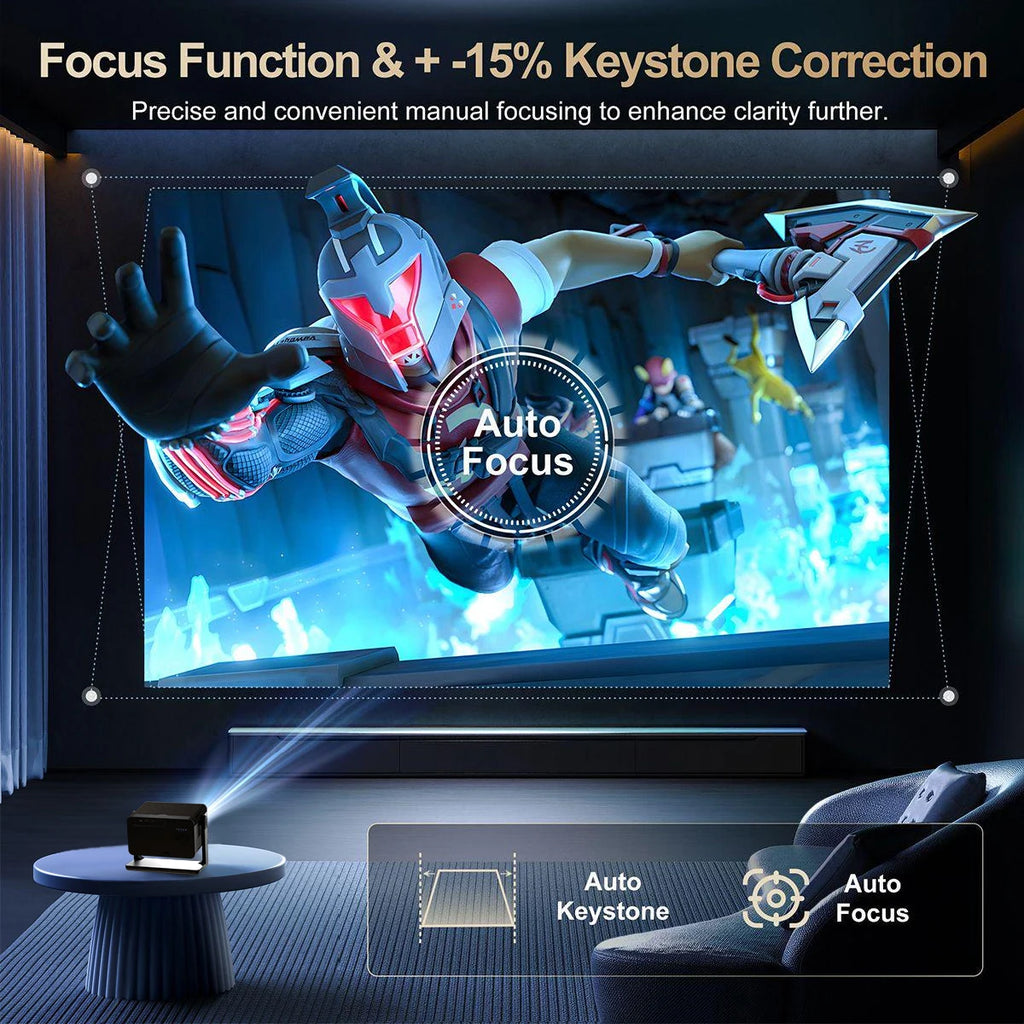 Wholesale H3 Android Projector 1080P Native Smart Home Cinema 4K Full Hd Projectors Auto Focus Mini Portable Outdoor Proyector