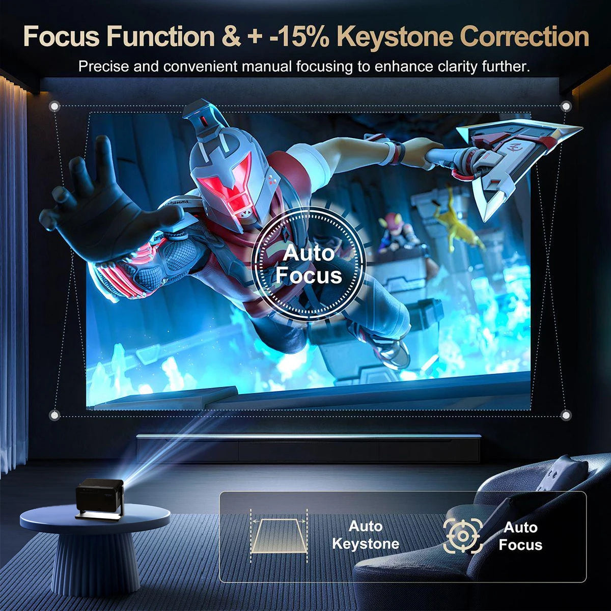Wholesale H3 Android Projector 1080P Native Smart Home Cinema 4K Full Hd Projectors Auto Focus Mini Portable Outdoor Proyector