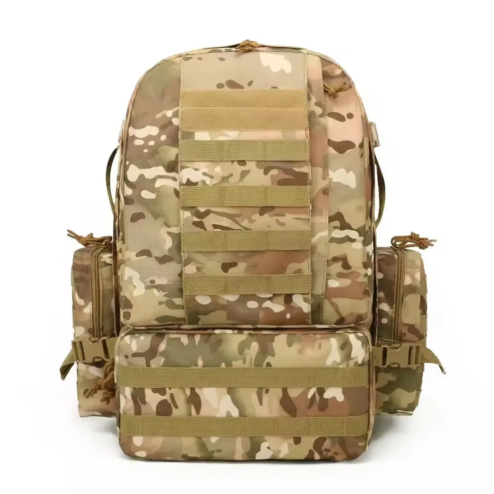 Tactical Backpack & Duffle Bag Weekender for Gym/Travel/Deployment,  Waterproof Workout Duffel with MOLLE System