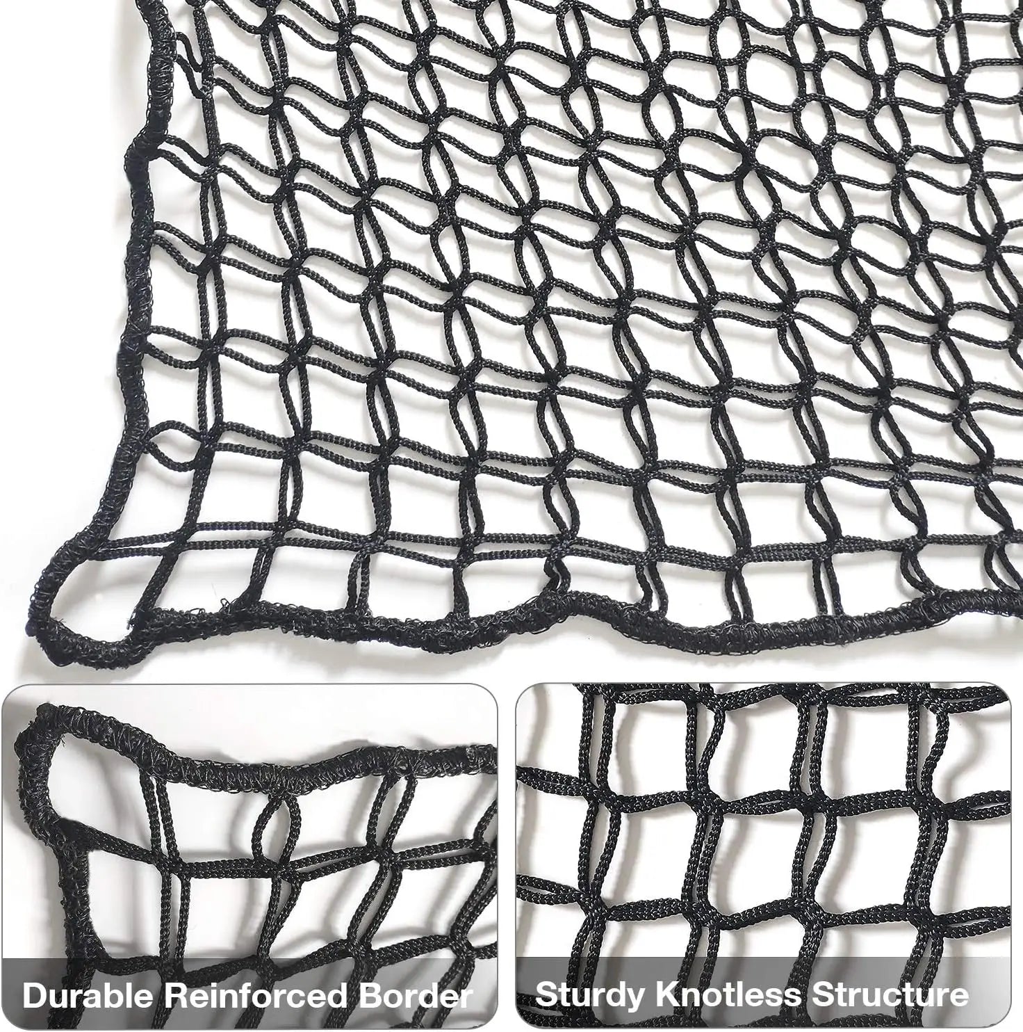 Black 6.5 X 9.8 ft Large Outdoor Hammock Netting Black Loft Rope Net Hammock Kids Backyard Climbing Net