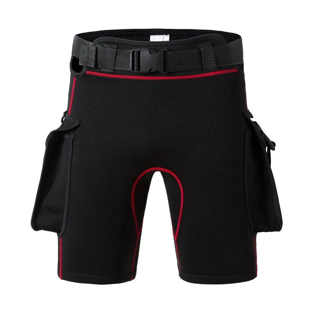 Sinodiving Professional Diving Shorts Spearfishing Snorkeling Beach Windsurfing 3mm Neoprene Anti-UV Black Custom Logo Unisex