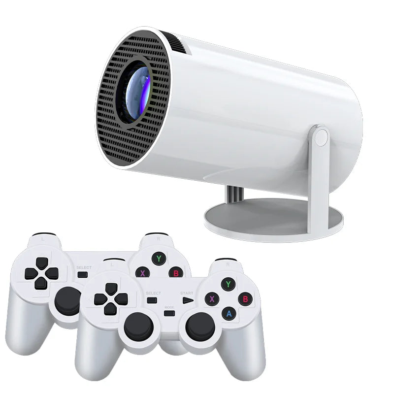 2025 Outdoor  Mini Portable 720P 1080P Smart Android Projector 2-in-1 Video Game Console LCD 3D WiFi Home F300 Projector