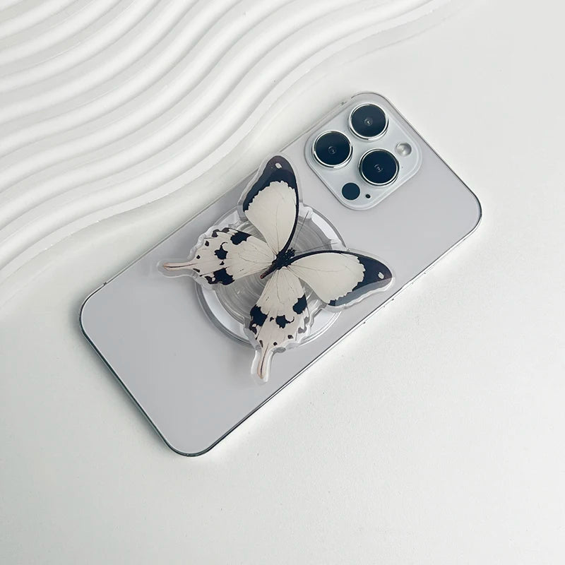 Butterflies Magnetic Mobile Phone Stand Creative Resin Butterflies Magnetic Mobile Phone Stand Custom Phone Socket Holder Grip
