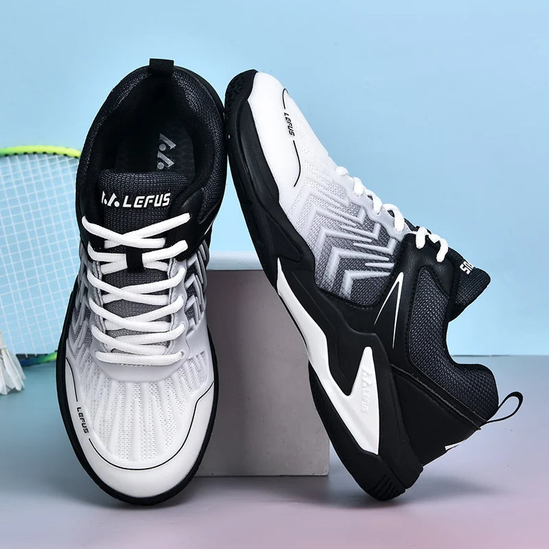 Custom New Design Table Tennis Shoes Shock-absorbing Cushioning Breathable Pickleball Shoes Men Badminton Sneaker