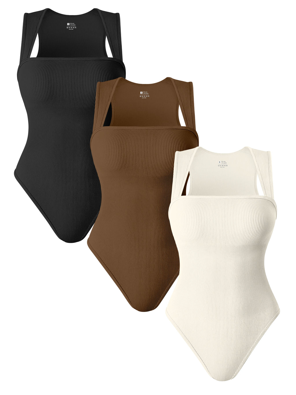 Hot Sale Sleeveless Square Neck Wide Shoulder Strap Seamless Women's Fitness Bodysuits