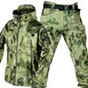 Large Size Outdoor Shark Skin Camouflage Plush Jacket Soft Shell Waterproof Windproof Hooded Thick Casual Warm-Keeping for