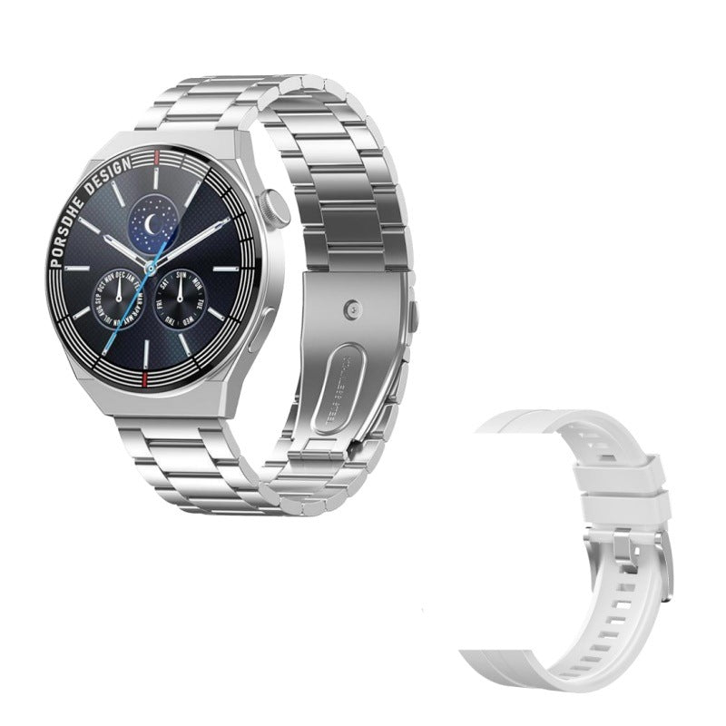 Huaqiangbei Gt3/8/C4P Porsche-Style Smart Sports Watch with Heart Rate and Blood Pressure Monitoring, Nfc, Bluetooth Calling