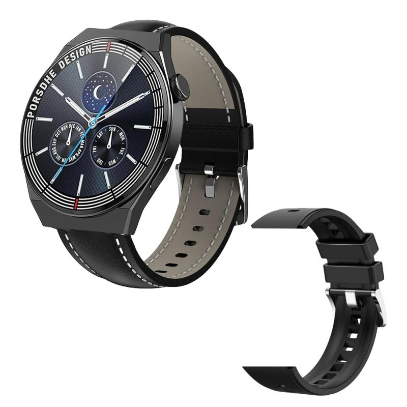 Huaqiangbei Gt3/8/C4P Porsche-Style Smart Sports Watch with Heart Rate and Blood Pressure Monitoring, Nfc, Bluetooth Calling