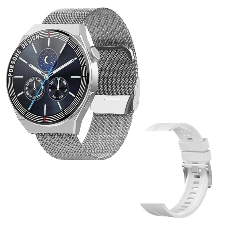Huaqiangbei Gt3/8/C4P Porsche-Style Smart Sports Watch with Heart Rate and Blood Pressure Monitoring, Nfc, Bluetooth Calling