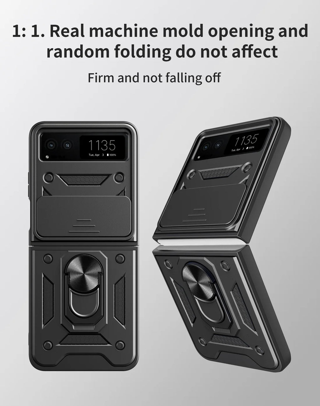 For Moto Razr 40 2023 Heavy Duty Rugged Cover Bracket Magnetic Holder Shockproof Phone Case For Motorola Razr 40 2023