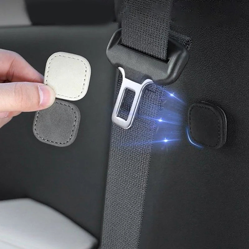 2Pcs Magnetic Car Seat Belt Holder Fixing Clip Pu Leather Seatbelt Limiter Stopper For Safety Belt Clip Prevent Falling