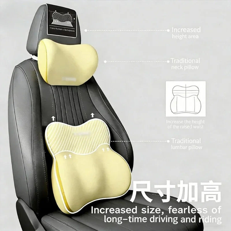 Car Headrest Neck Pillow, Car Waist Support, Memory Cotton, Four Seasons Universal Car Pillow car accessories