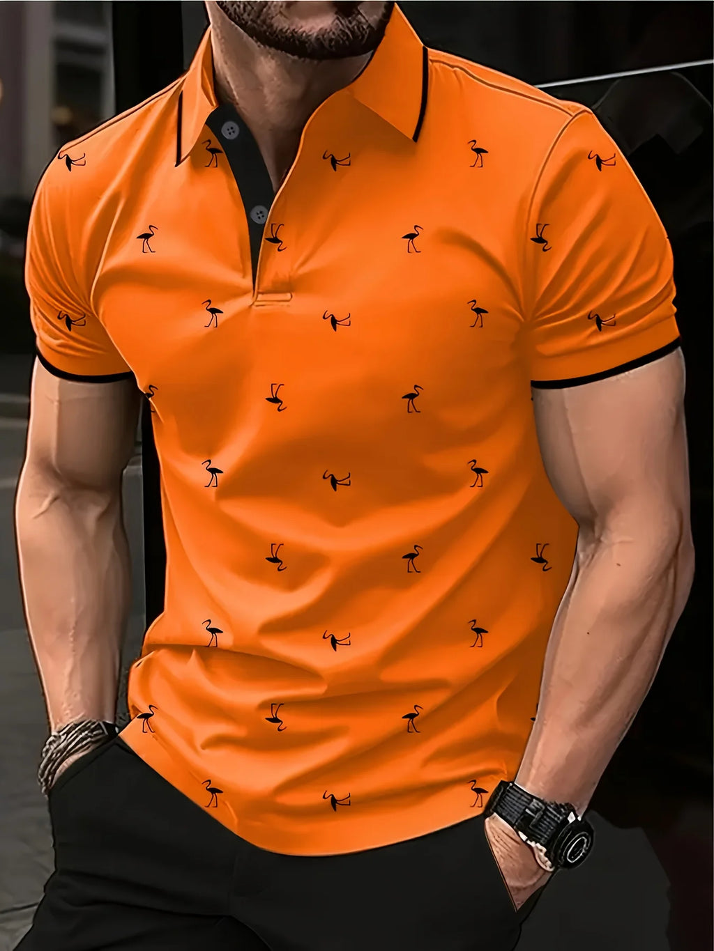 Summer Men's Golf Silhouette Pattern Polo Short Sleeve Polo Shirt Collared Shirt Business Casual Outdoor 3D Print Geometric Polo