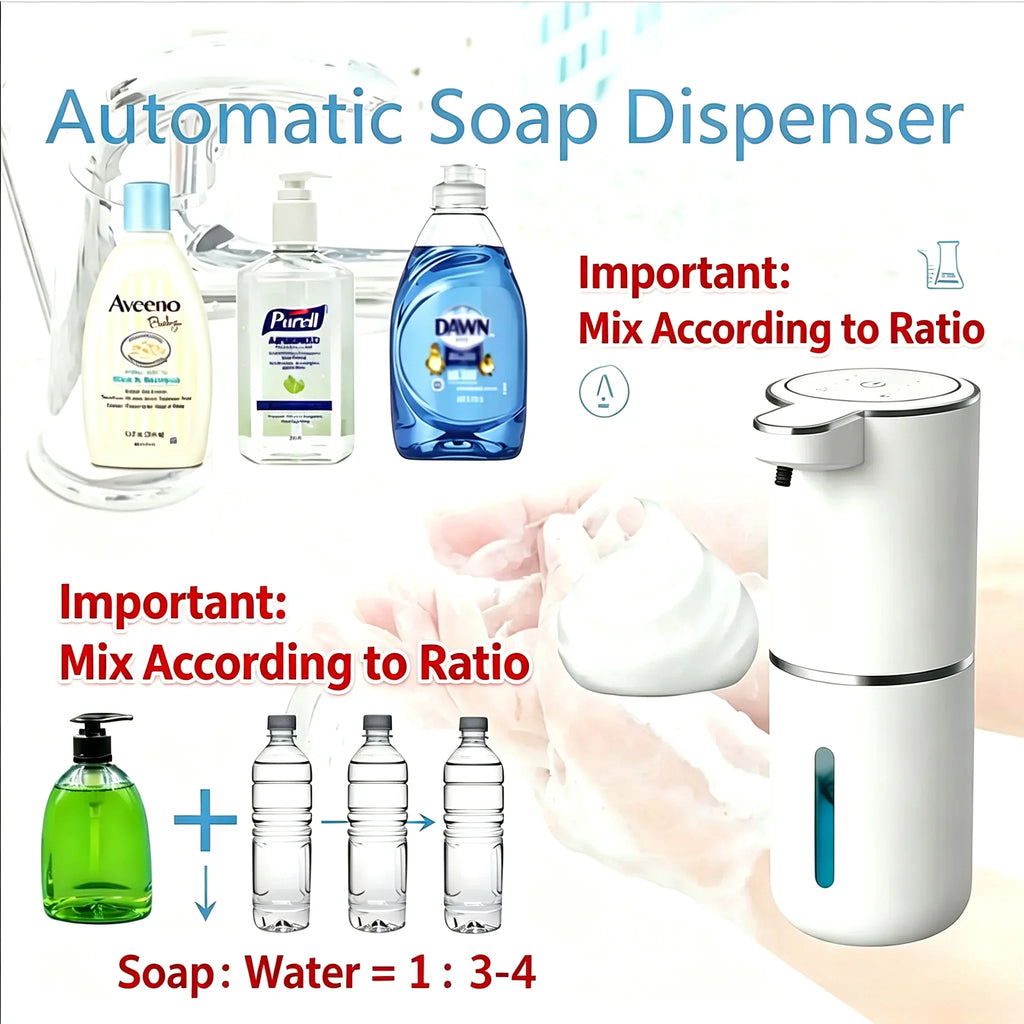 Automatic Liquid/Foma Soap Dispenser, Touchless Electric Dispenser, USB Rechargeable with Infrared Sensor for Bathroom,Kitchen