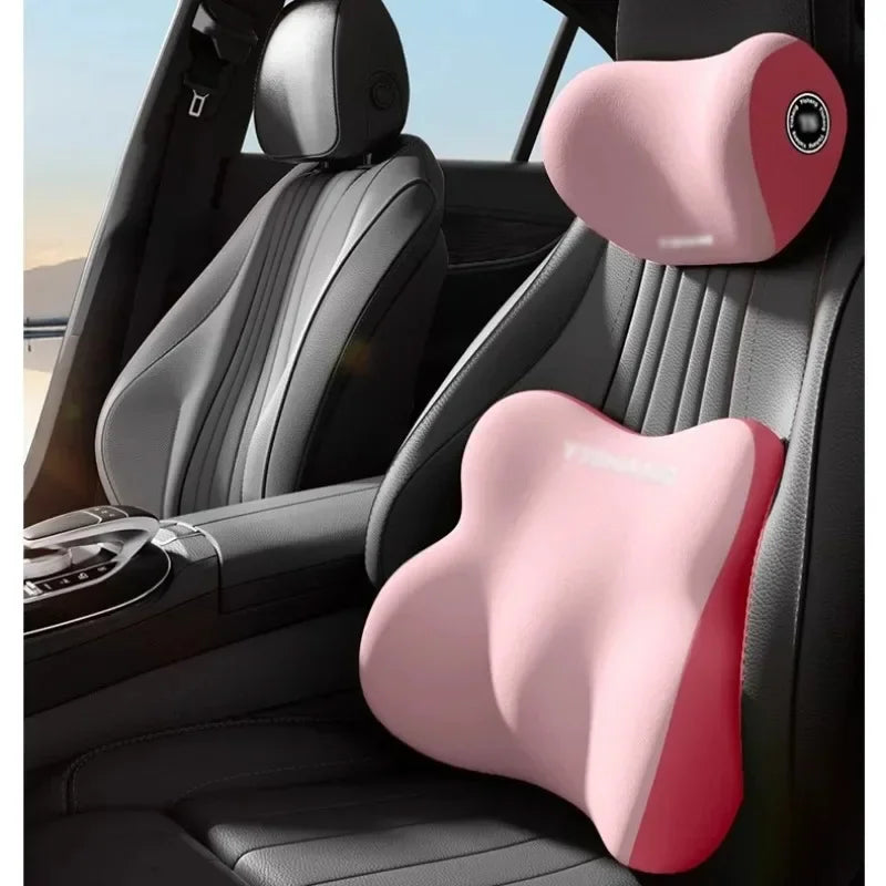 Car Headrest Neck Pillow, Car Waist Support, Memory Cotton, Four Seasons Universal Car Pillow car accessories