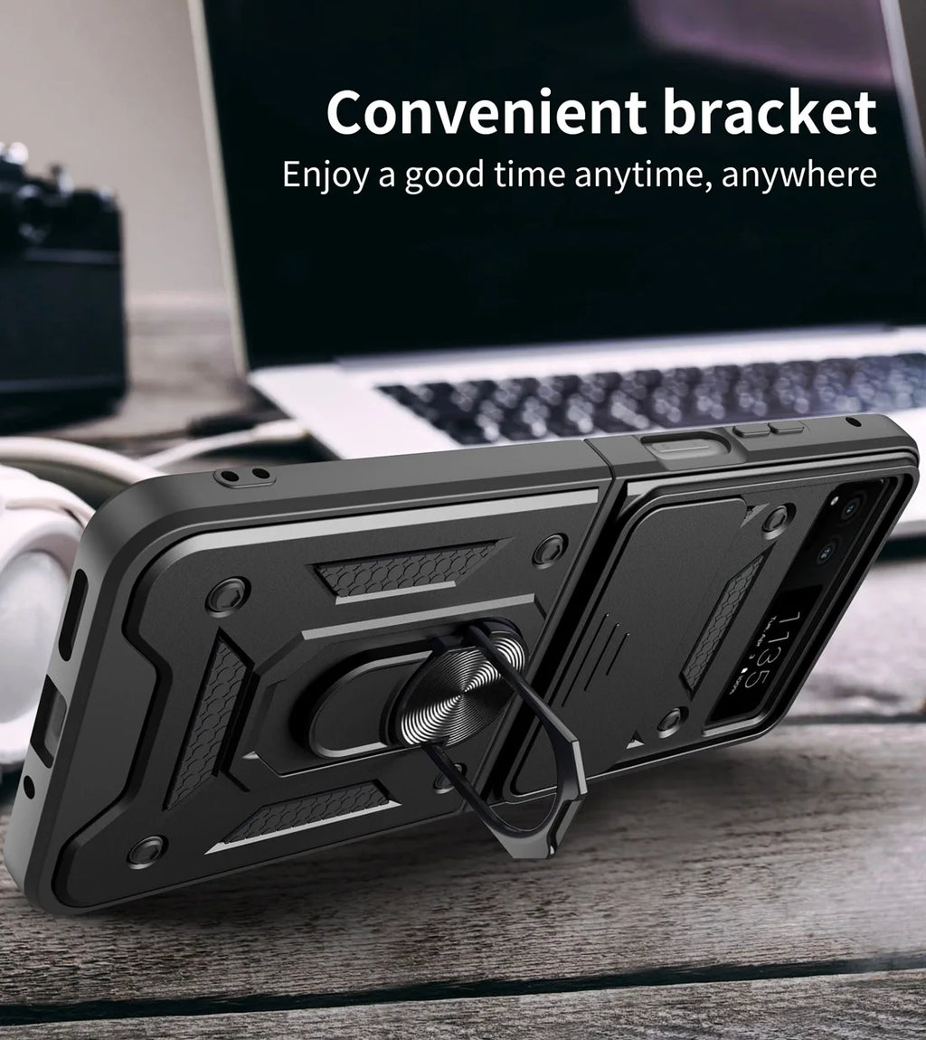 For Moto Razr 40 2023 Heavy Duty Rugged Cover Bracket Magnetic Holder Shockproof Phone Case For Motorola Razr 40 2023