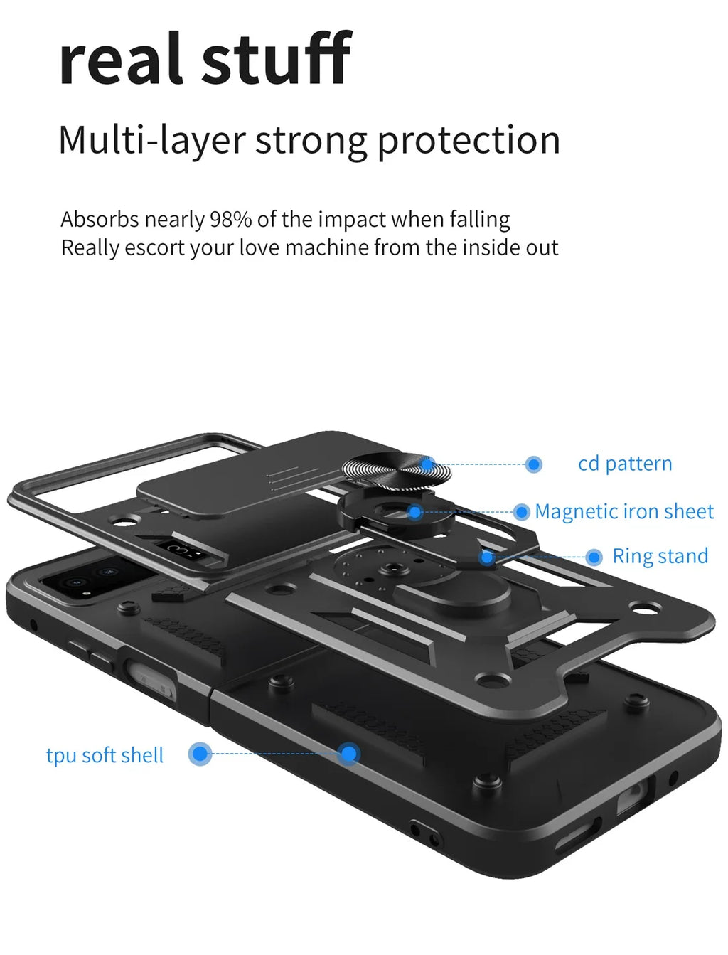 For Moto Razr 40 2023 Heavy Duty Rugged Cover Bracket Magnetic Holder Shockproof Phone Case For Motorola Razr 40 2023