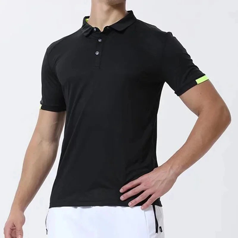 Customized Logo Quick Drying Short-Sleeved Polo Breathable Men's and Women's Polo Jogging Fitness Polo DIY Logo Team Top