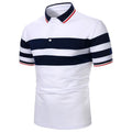 Men's fashionable short sleeved polo, men's 3D digital printed polo, men's striped printed polo